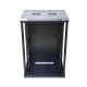 2. Extralink - 19" 18U 600mm hanging cabinet, glass front, black