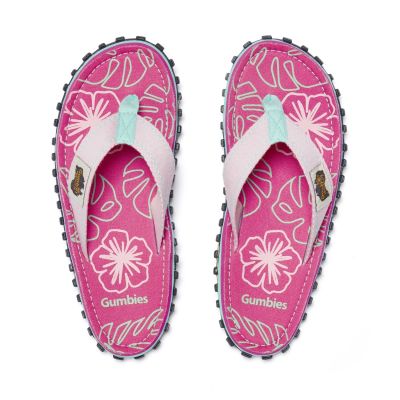 Gumbies Women's Flip-Flops ISLANDER FLIP-FLOP BLUSH HIBISCUS