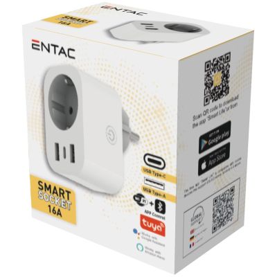 4. Entac ES-SSAUSB-WIBLE Power Plug Adapter White