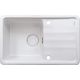 Single-bowl ceramic sink with drainer