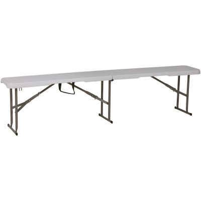 FOLDING CATERING BENCH 183X28X43CM WHITE