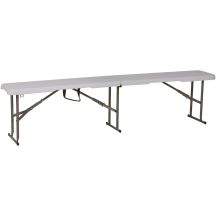 FOLDING CATERING BENCH 183X28X43CM WHITE