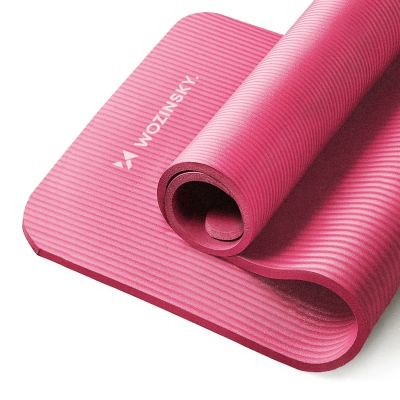 Wozinsky WNSP-15R Exercise Mat 183 x 61 x 1.5 cm Thick Gymnastic Mat for Yoga and Fitness - Pink