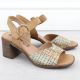 20. Women’s Beige Woven Block-Heel Sandals M.Daszyński MR24125-4