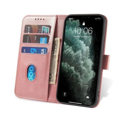 6. Magnet Case elegant case cover with a flap and stand function for Samsung Galaxy A73 pink