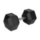 REBEL ACTIVE HEX Rubber-Coated Cast Iron Dumbbell, 35 kg