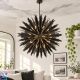 7. SNOWFLAKE HANGING PAPER DECORATION Ø 50 CM MICA – BLACK