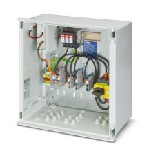 Generating box for photovoltaic system for 1MPPT, with DC fire protection switch / Phoenix-Contact / 1000DC / box 1MPPT / 1137053 / Includes: surge protection type T1/T2, DC fire protection switch with remote access, sealed housing (IP65) with cable glands