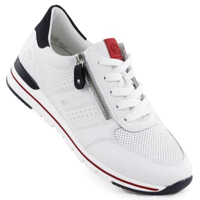 White leather sneakers Remonte Rieker R6705-82