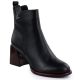 Black leather women’s ankle boots with a decorative heel Filippo DBT7363
