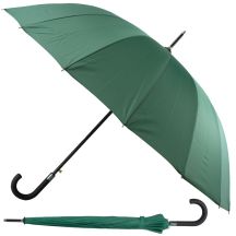 Long Semi-Automatic Umbrella, 16 Ribs, Green, SEMI LINE