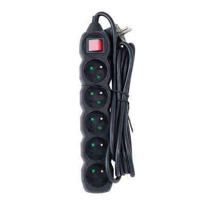 4. ESPERANZA POWER STRIP 5 OUTLETS 3M SWITCH BLACK ELK215K