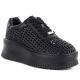 Women's sneakers on the platform, openwork, black Goe TT2N4043