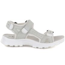 Women's leather sports sandals with Velcro, gray Artiker 56C1244