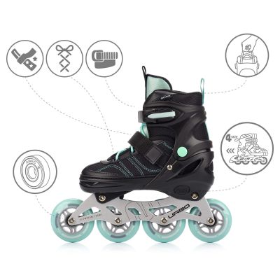 4. Meteor Roller Skates L 38-41 Urbo Black/Mint