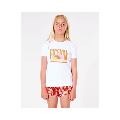 5. RIP CURL Surf Revival Tee T-Shirt - Girl - white