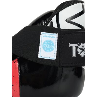 5. TOP TEN OSTT-PU "SUPERLIGHT" URBAN ARTS foot protectors black and red (WAKO APPROVED new)