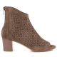 2. Women's open-toe brown ankle boots M.Daszyński MR1954-23