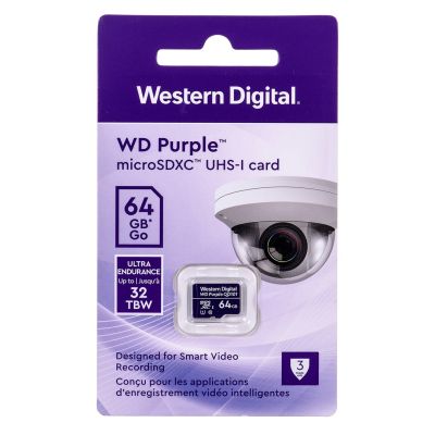 2. WD Purple microSDXC WDD064G1P0C memory card (64GB; Class 10, Class U1)