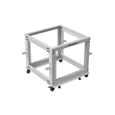 12. Open Rack 19" 9U 600x600-1100 adjustable gray Lanberg