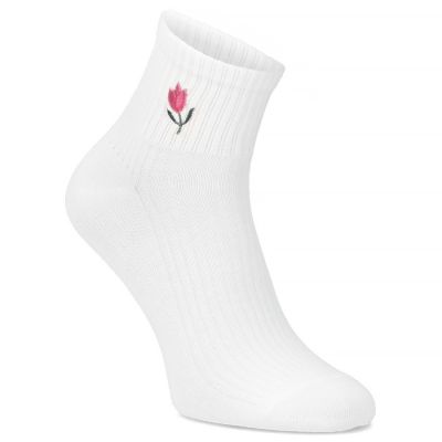 4. Women's high bamboo cream socks Filippo SD-AN06