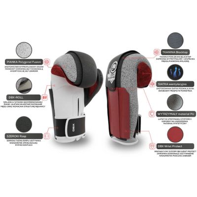 15. 10oz Boxing Gloves - Phantom White - Valor Series