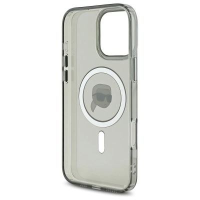 7. Karl Lagerfeld IML Metal Karl Head MagSafe Case for iPhone 16 Pro Max - Black