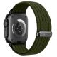2. Tech-Protect Nylon Sport Band for Apple Watch 44 / 45 / 46 / 49 mm - Dark Green