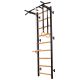 23. GYMNASTIC WOODEN AND METAL WALL BAR WITH METAL BAR AND ACCESSORIES FOR CHILDREN BENCHK 721B A076
