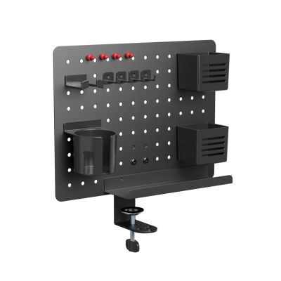 3. Activejet APB-002B Desk Organizer. Rotating perforated board. Matte black.