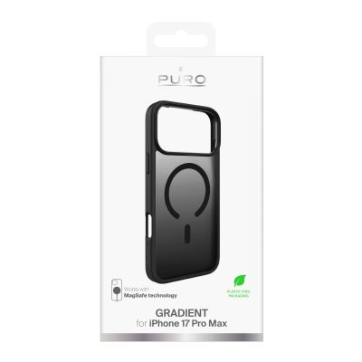 2. Puro Gradient TPU Case Compatible with MagSafe for iPhone 17 Pro Max - Black
