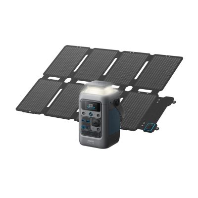 2. Anker Solix C300X DC 288Wh 300W Portable Power Station Kit + PS60 60W Solar Panel