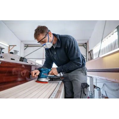 3. Bosch GEX 34-150 Professional Random Orbital Sander 12000 RPM 24000 OPM Black, Blue, Grey, Red
