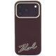3. Karl Lagerfeld Grained with Resin Signature Logo MagSafe case for iPhone 18 Pro Max / 17 Pro Max - burgundy