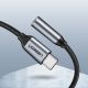 8. Ugreen Headphone Adapter with 3.5mm mini jack to USB Type C 10cm gray (30632)