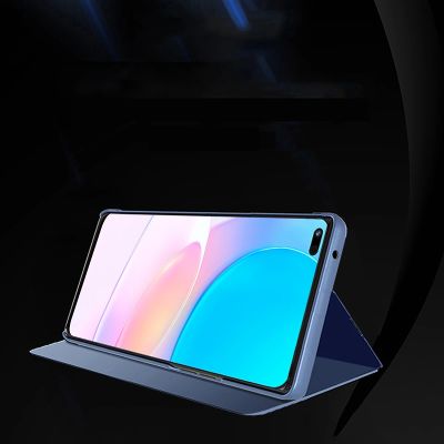 3. Clear View Case cover for Huawei nova 8i cover with a flap black
