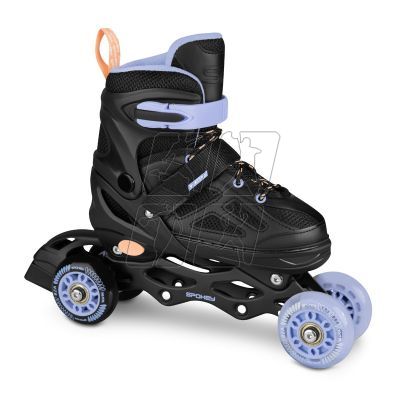 10. Spokey Quattro 4IN1 inline skates SPK-943431 size 38-41 BK/VT