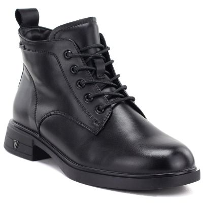 5. Women's leather ankle boots insulated black Vinceza 39953