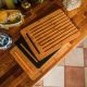 7. Fiskars 1057550 Rectangular Bamboo Cutting Board, Bamboo Plastic, Black