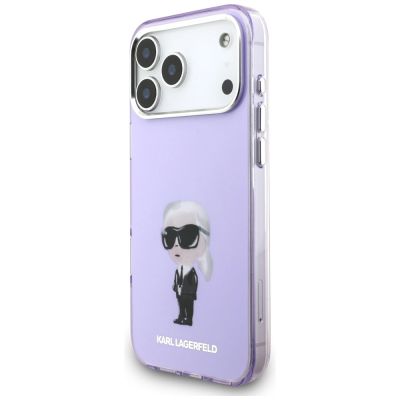 2. Karl Lagerfeld IML Aquarelle Karl & Choupette & Logo MagSafe Case for iPhone 17 Pro Max - Purple