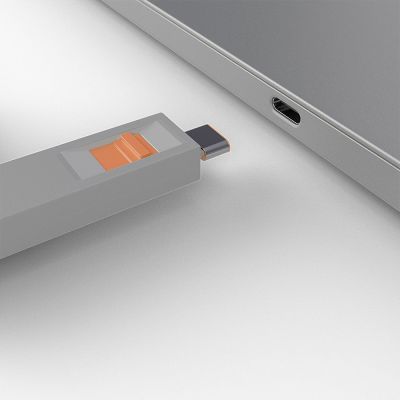 4. Lindy 40428 Port Blocker USB Type-C Port Lock Key Gray, Orange 4 pcs.