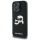2. Karl Lagerfeld Silicone Case Heads Print MagSafe for iPhone 16 Pro - Black