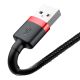 4. Baseus Cafule USB-A / Lightning 2.4A QC 3.0 cable 1 m - black and red