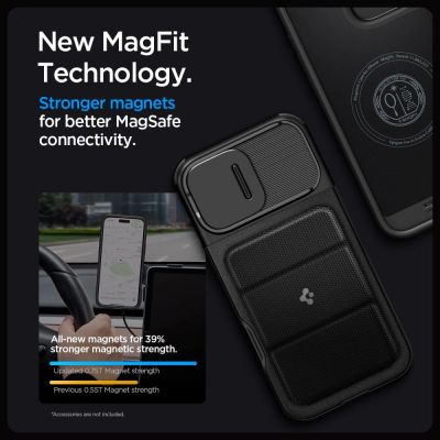 12. Spigen Optik Armor Mag Case with MagSafe for iPhone 16 Pro Max - Black