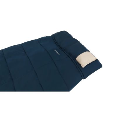 3. Outwell Contour Lux XL Adult Rectangular Sleeping Bag Polyester Blue