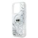 6. Karl Lagerfeld Liquid Glitter Karl Head MagSafe case for iPhone 15 Pro - transparent