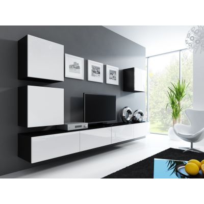 3. VIGO square display cabinet 50/50/30 black/white gloss