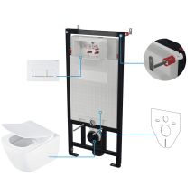 Zestaw WC podtynkowy 6 w 1
