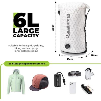 2. Qunature waterproof bag with valve white 6l