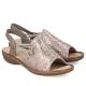 3. Comfortable women's slip-on sandals in beige Rieker 608D1-60